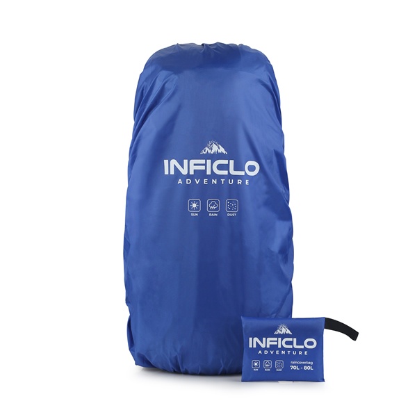 Inficlo Rain Cover Bag 65L - 80L Raincoat Ransel Tas Gunung Standar IFS | Jas Hujan Tas