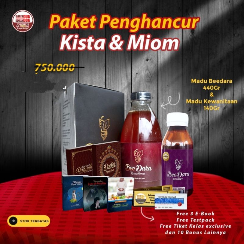 

Paket beedara penghancur kista dan miom
