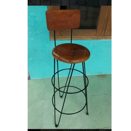 Kursi kafe, Coffe Shop, Bar Kekian Murah Bersandar Tinggi 100cm