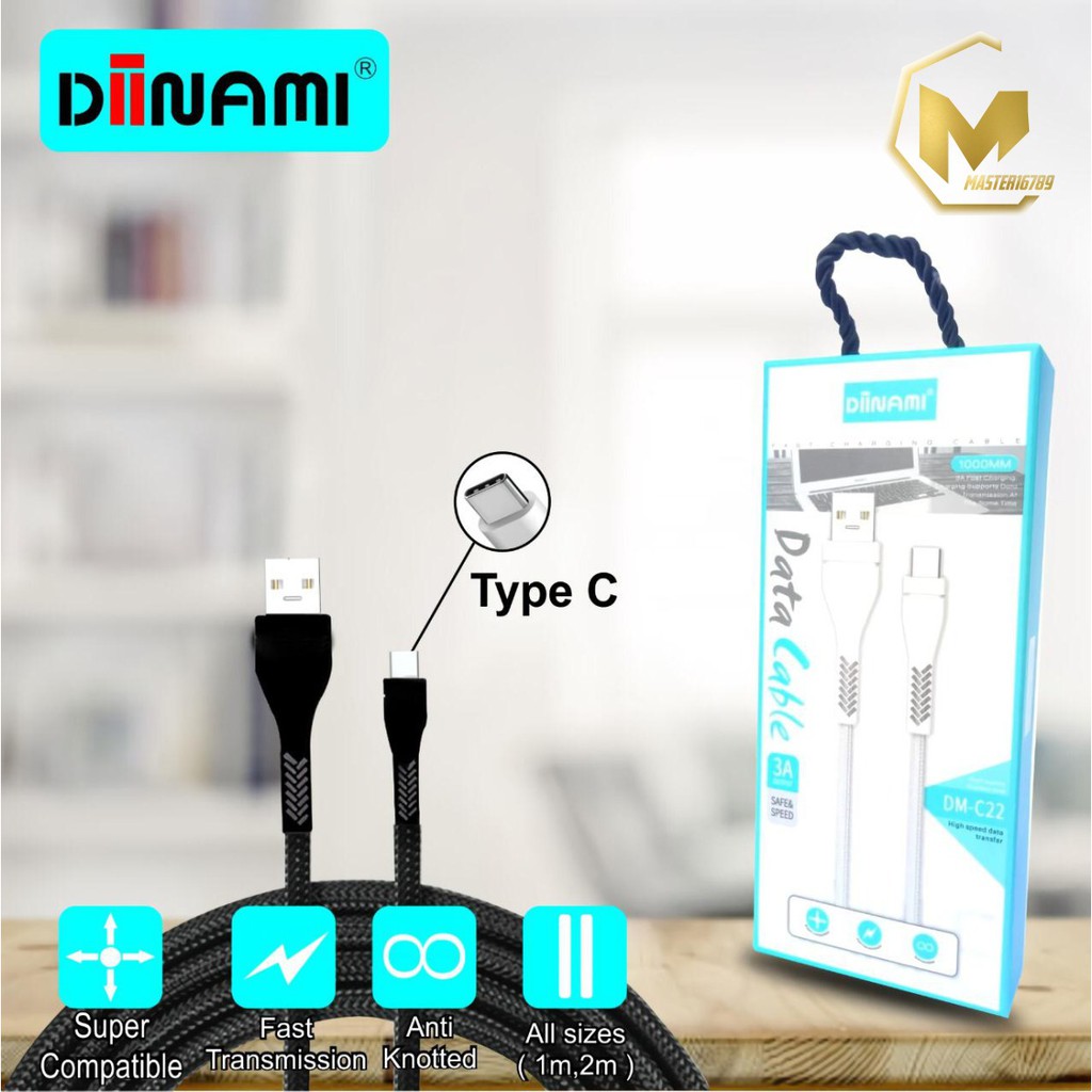 bm081 c22 diinami kabel data cable charger original ready micro 1phone tipe c 1 2 3 meter 3amper ma268