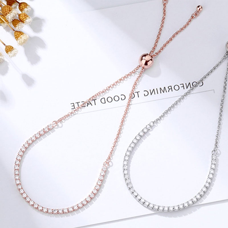 Gelang  Serut Titanium Rantai Adjustable Bracelet Perhiasan Wanita