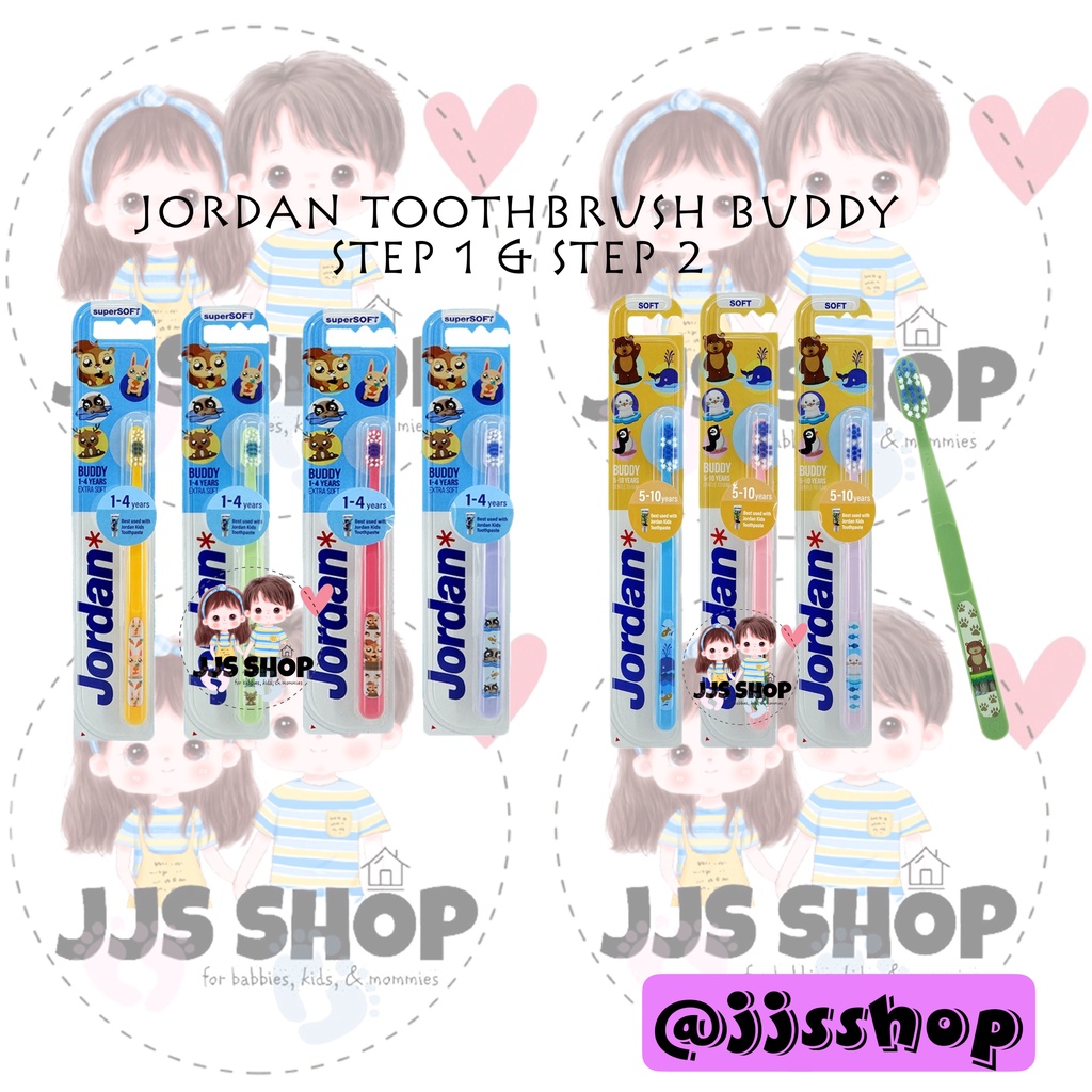 JORDAN TOOTHBRUSH TOOTHPASTE SIKAT GIGI PASTA GIGI STEP 1 2 3 AANAK