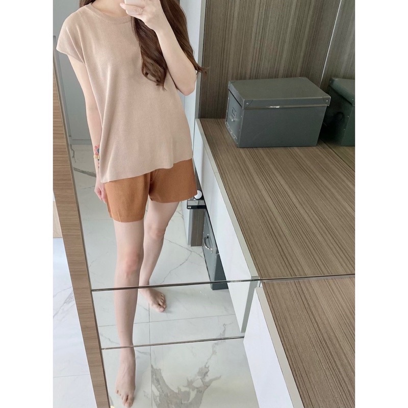 ndudshop kode 2171 ola set setelan wanita knit celana pendek top atasan cewe bagus cewek murah baju 
