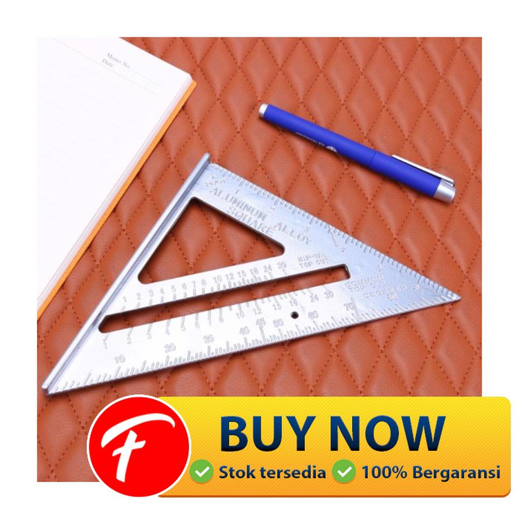 

Taffware Penggaris Siku Mistar Triangle Ruler Aluminium - VK18 - Gray