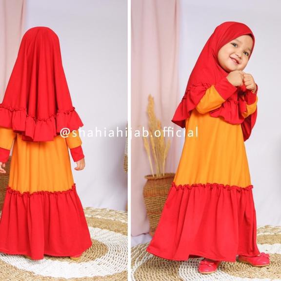 Gamis anak model AZAHRA / gamis anak Perempuan 1-8 thn / gamis anak jersey