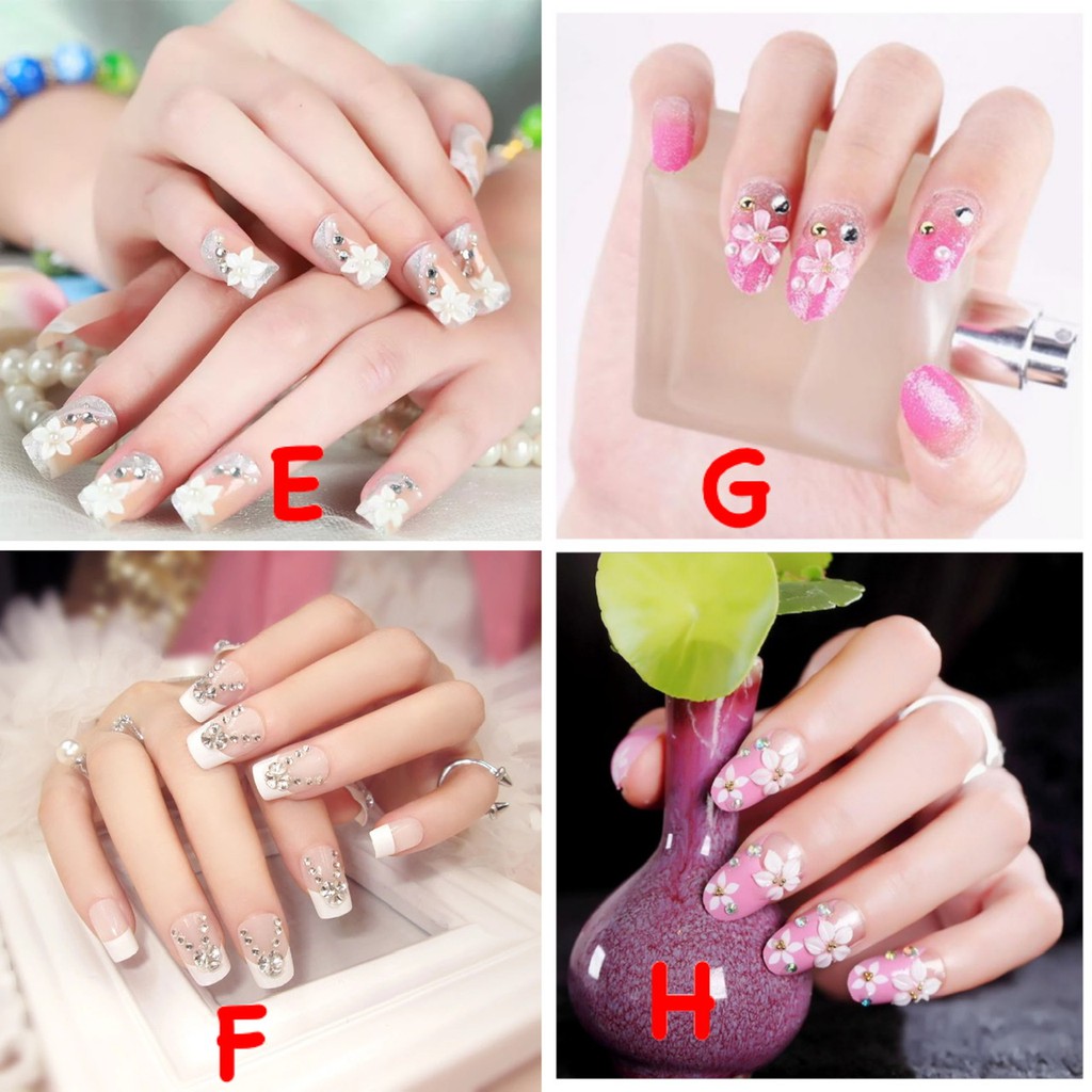 [HANAMI] KUKU PALSU 3D FAKE NAIL NAILART WEDDING