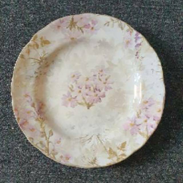 Piring Keramik Bunga Shabby Chic 21cm 6 Pcs/Setengah Lusin