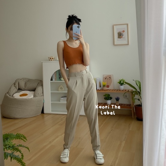 Busan Semi Jogger Pants - Celana Jogger Wanita - Celana High Waist - Celana Kantor Panjang - Celana Anti Kusut - Celana Korea Wanita - Celana Formal / Casual - Petite Friendly