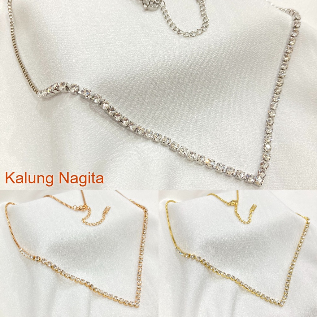 Kalung Titanium Nagita Anti Karat Dan Tidak Luntur Elegant Korean Style