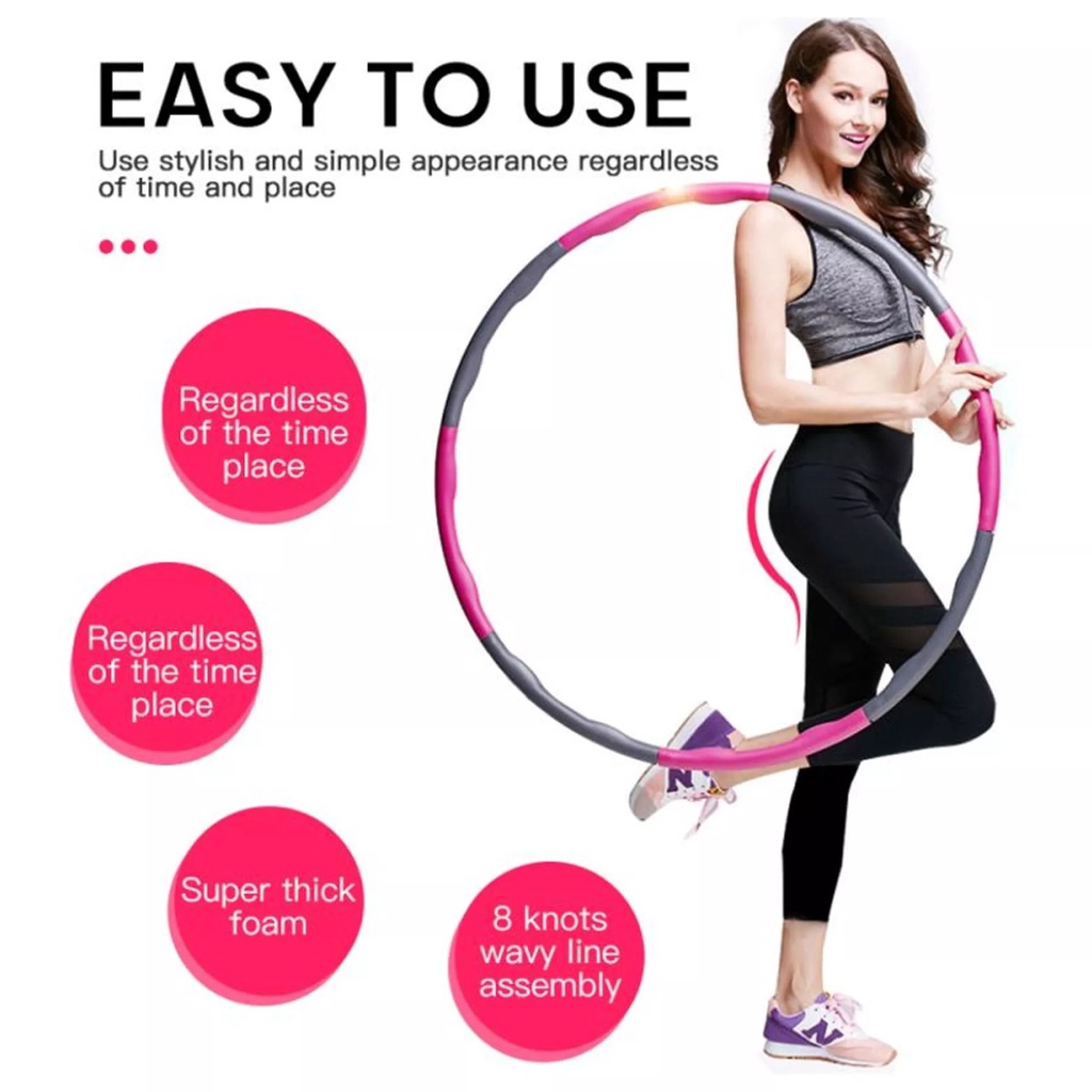 PROMO Alat Olah Raga Fitness Hula Hoop Foam Bongkar Pasang Hulla hoop / hula hoop / hulahup /Alat Fitnes Dewasa &amp; Anak Murah