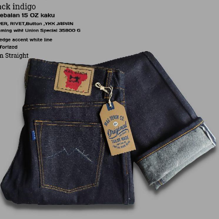 SALEE.. CELANA DENIM SELVEDG ORIGINAL JACK LABEL JEANS SALVADGE CELANA DENIM SELVEDG 14Oz