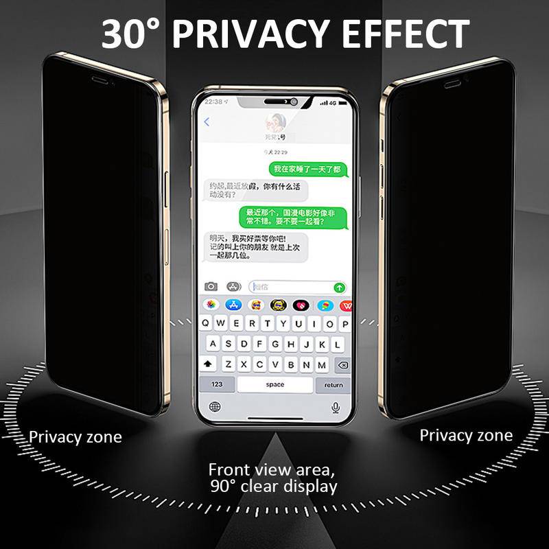 Pelindung Layar Tempered Glass Anti Spy Untuk iPhone 13 12 11 Pro Max Mini X XR XS Max 7 8 6 6s Plus SE 2020 2022