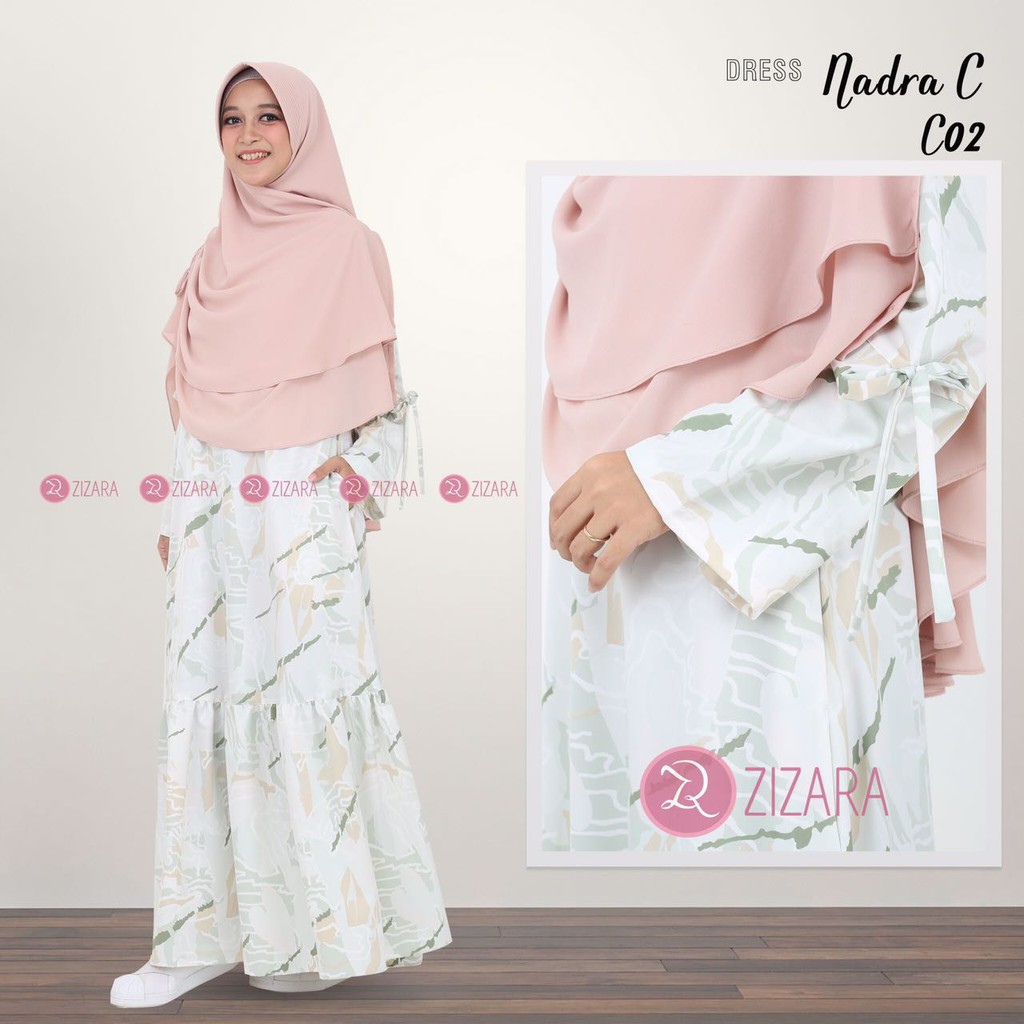 Gamis Zizara Nadra Dress Seri C02 Baju Muslim Wanita Baju Muslimah