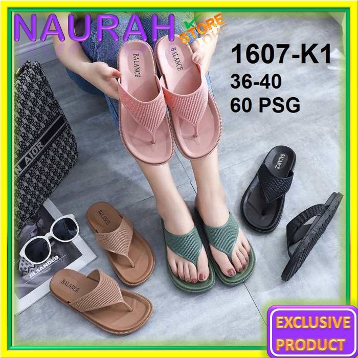 Balance 1607 K1 Sandal Jepit Original Jelly Impor Very Nice Sendal  Wanita Lentur Ringan Lembut