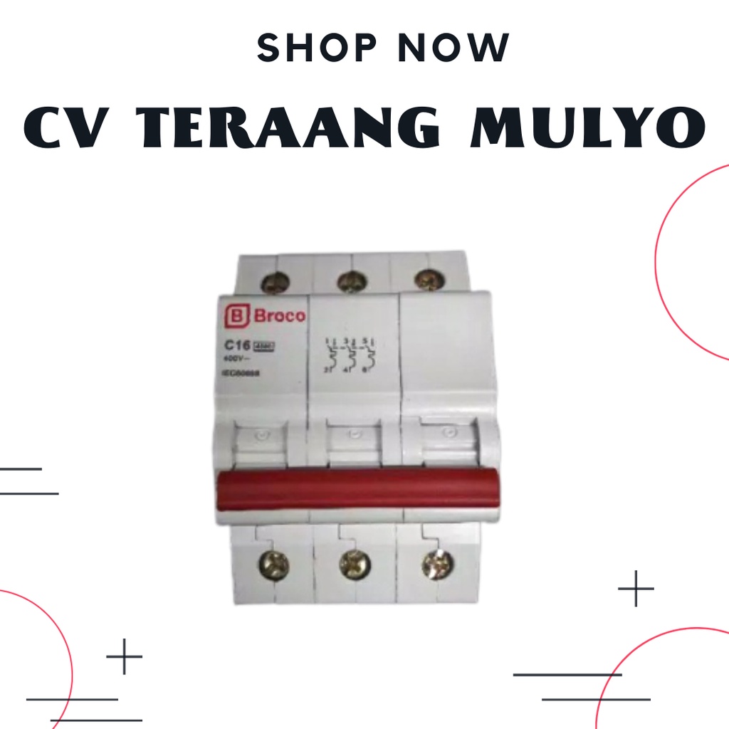 MCB 16A 3PHASE BROCO