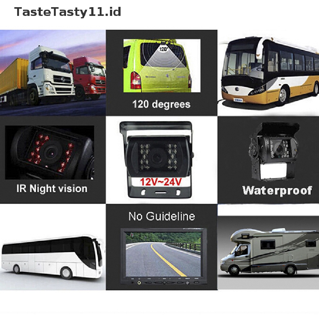 (TasteTasty) Kamera Parkir / Mundur 18-LED IR Night Vision Untuk Truk / Bus