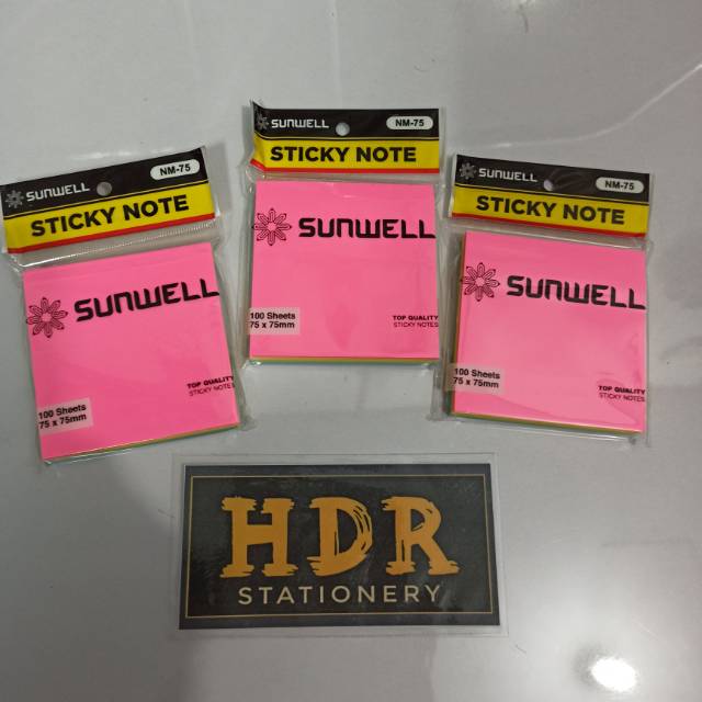

Sticky Notes Sunwell warna uk 75x75