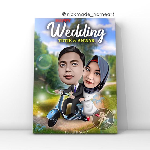 

Kado Karikatur 3D (Couple) + Figura