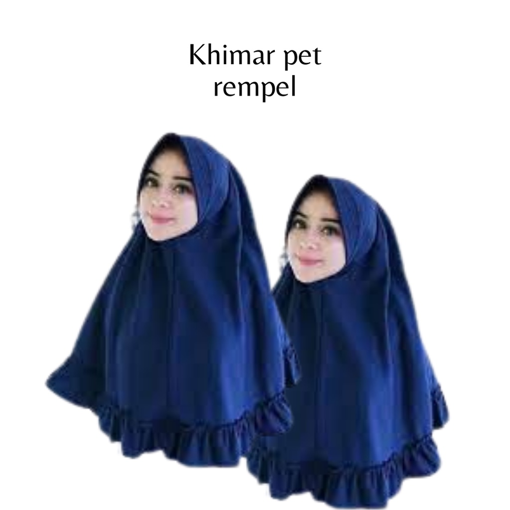 Khimar Rempel Antem | Khimar Pet Rempel | Jilbab Wolfis | Kerudung Rempel Hijab Instan