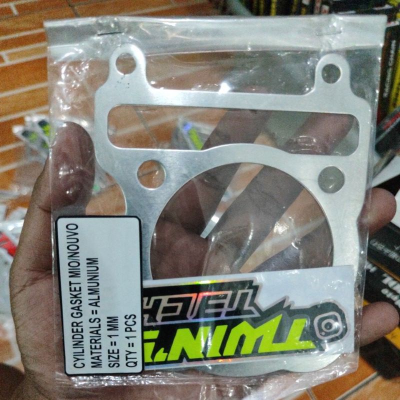 PAKING BLOK SEHER ALMUNIUM MIO 1 MM PAKING BLOK PISTON MIO 1MM TWINS TECH