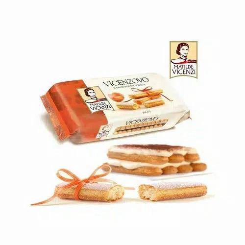 Biskuit Lady Finger Tiramisu Vicenzovo 200 gram 1 DUS isi 12 bungkus