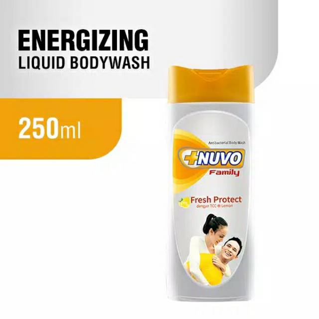 Nuvo Body Wash Fresh Protect Sabun Mandi Cair Botol 250 ml