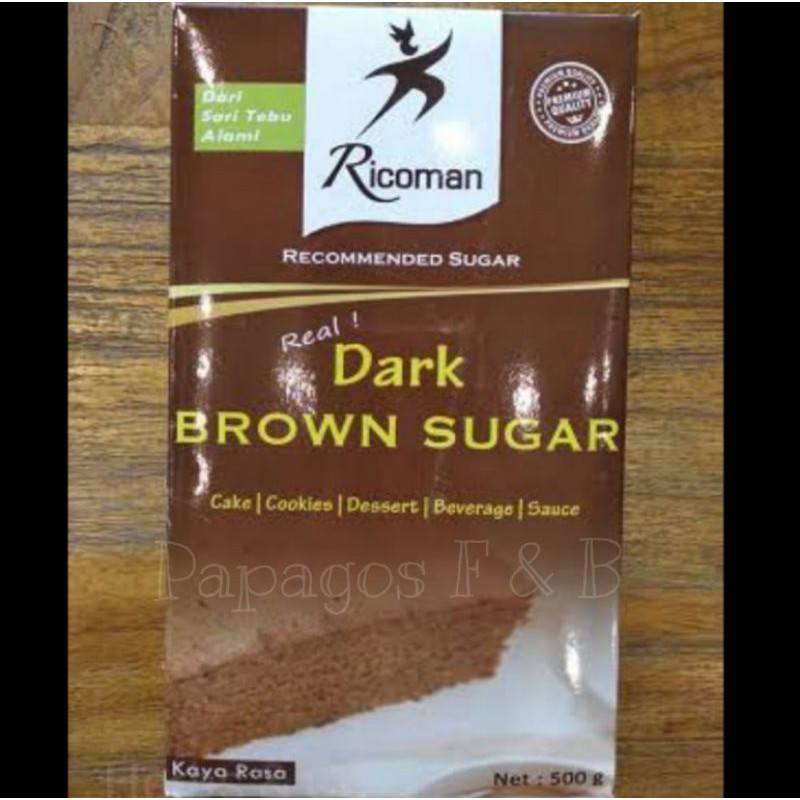 

Ricoman Dark Brown sugar 500 gr / gram