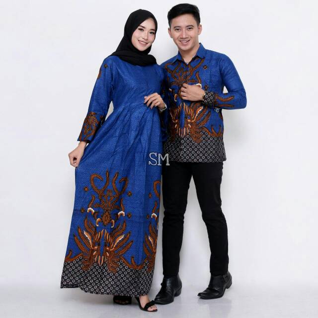 BAJU COUPLE KEMEJA DAN GAMIS MAGGAR JAYA