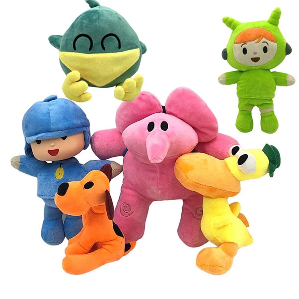 Nickolas1 Pocoyo Plush Stuffed 16-30cm Anak Elly Pato Loula Nina Gajah Bebek Mainan Hewan Mainan Mewah