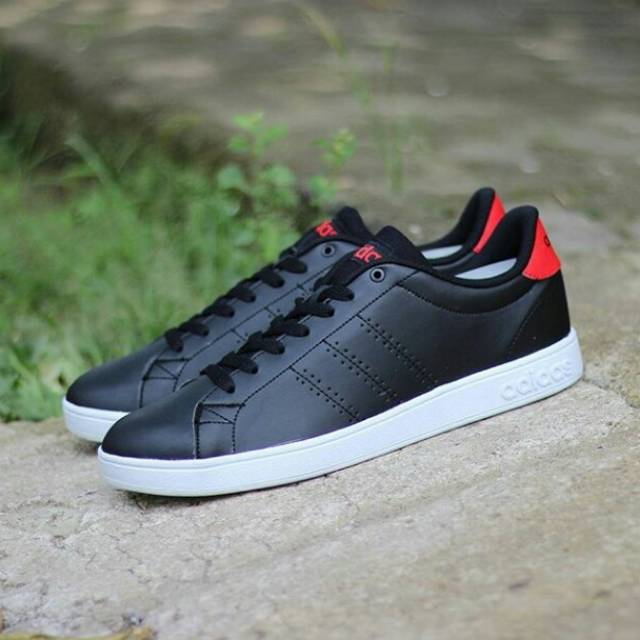 Original BNWB Sepatu Casual Adidas Neo Advantage Black Red