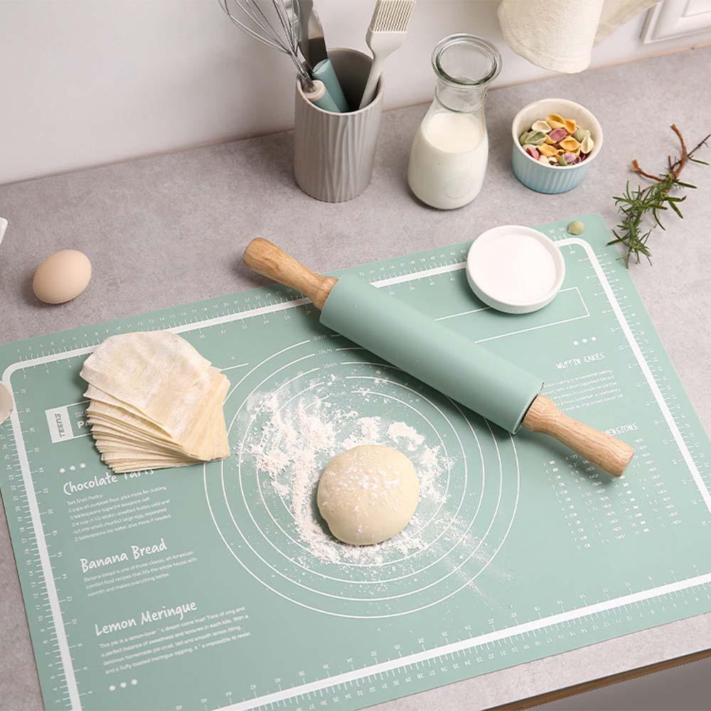 [Elegan] Baking Mat 65x45 cm Penebalan Silikon Tahan Lama Aksesoris Dapur Alat Baking Alas Adonan