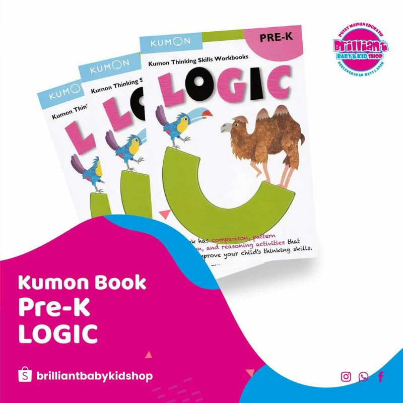 

Buku kumon pre k logic kado mainan edukasi