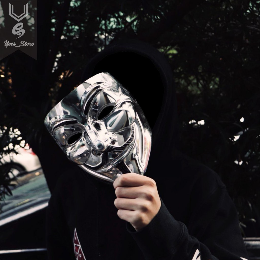 HACKER HALLOWEEN 9 WARNA PILIHAN TOPENG V VENDETTA MASK OCCUPY ANONYMOUS COSPLAY GUY FAWKES