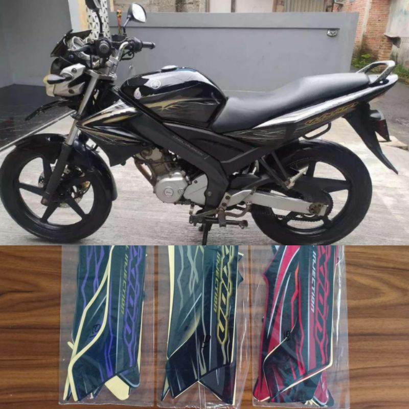 striping stiker standar Yamaha Vixion ori 2010-2011 fullset ungu hitam gold merah