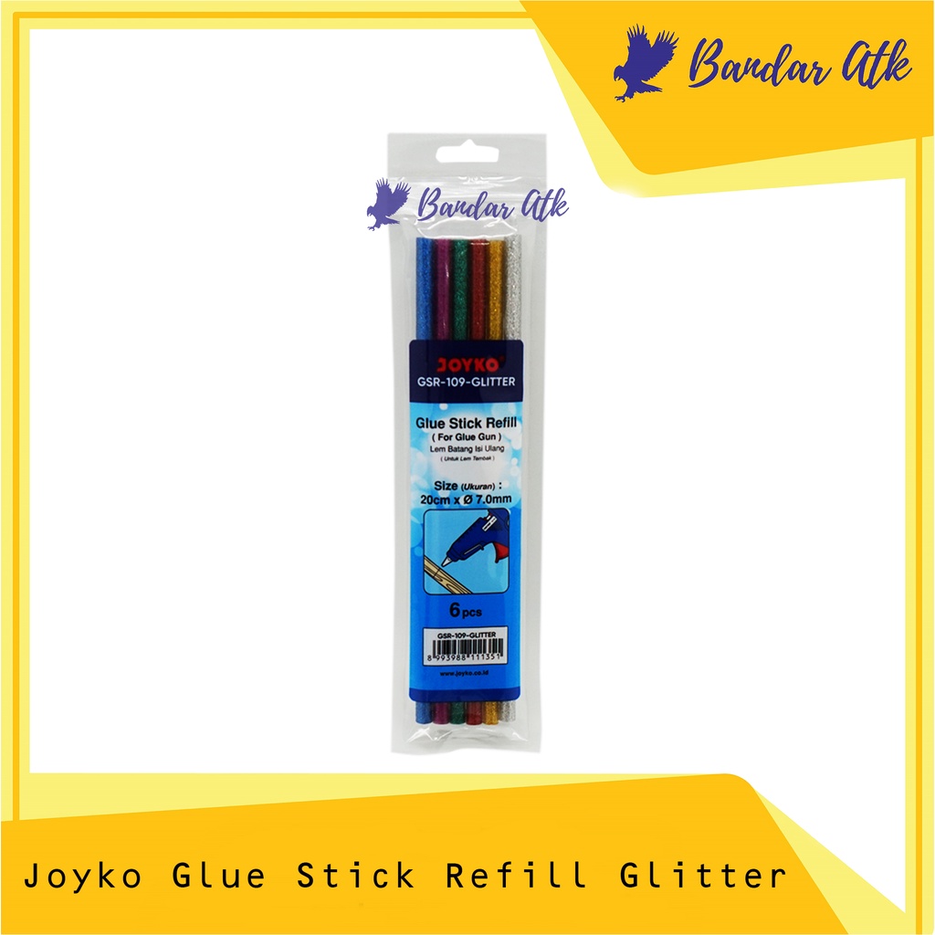 

JOYKO Glue Stick Refill Isi Lem Tembak GSR-109 GLITTER [1 PACK 6 PCS]
