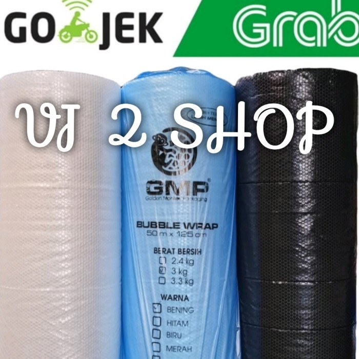 

bubble wrap putih dan hitam 50cm.x 125m - Putih