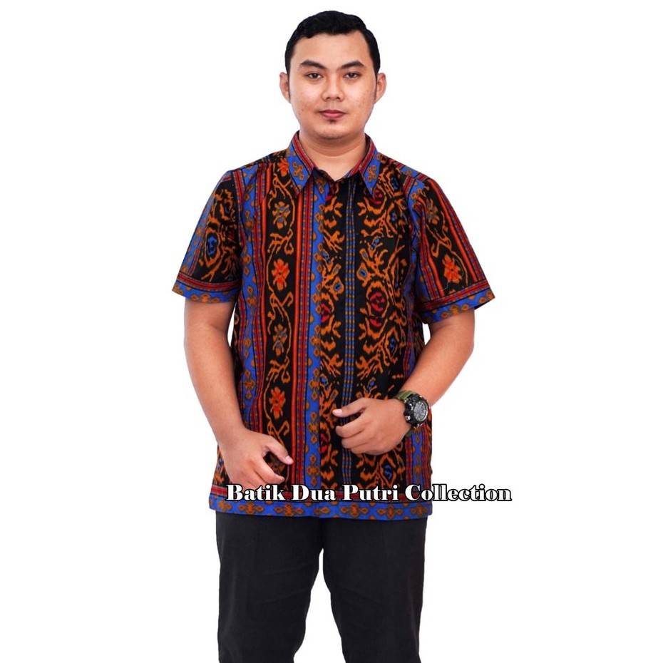 Batik Wanita Atasan Dres Kemeja Batik Motif Songket Print By Batik Dua Putri Collection