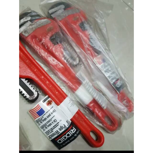 Kunci Pipa RIDGID Pipe Wrench 10 Inch Steel Handle - Kunci Pipa 250 mm Air Ledeng PDAM Plumbing Etc