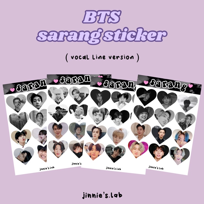 bangtan heart aesthetic stiker / love sticker / bts jimin taehyung v jungkook