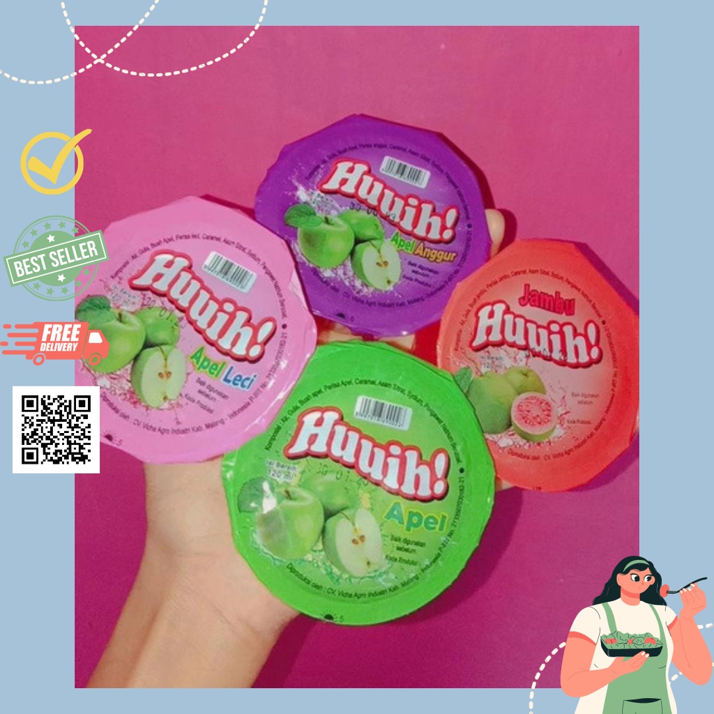 TERMURAH MINUMAN SARI APEL KHAS MALANG MERK VICHA HUUIH [PER CUP]