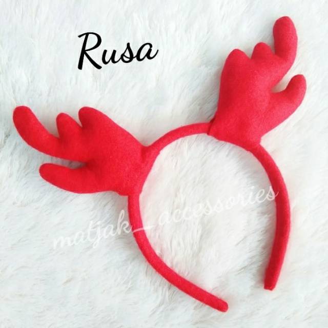 Bando Natal Dewasa Desain Tanduk Rusa Bando Rusa