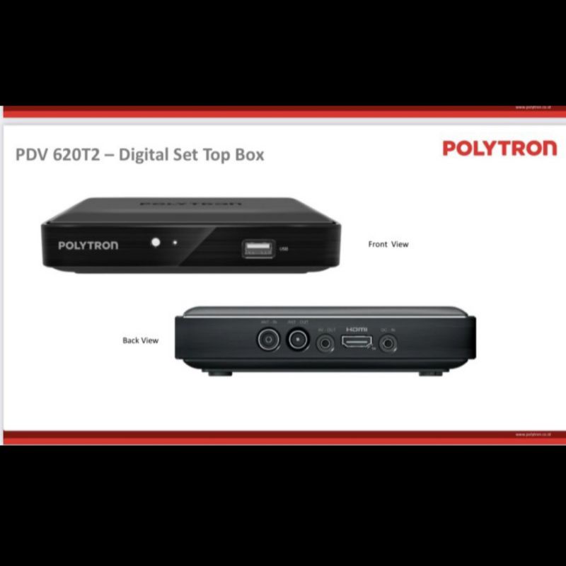 Set Top Box Polytron Digital DVB - T2 PDV 610T2 / PDV 600T2 / PDV 620T2