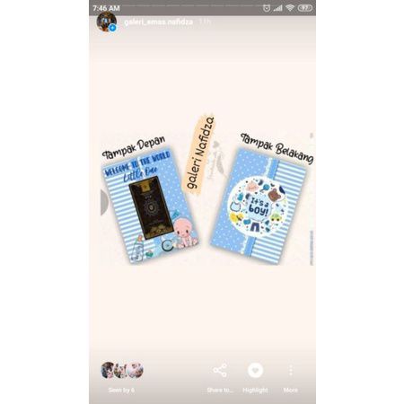 

Amplop/Gift card-BABY BORN BOY