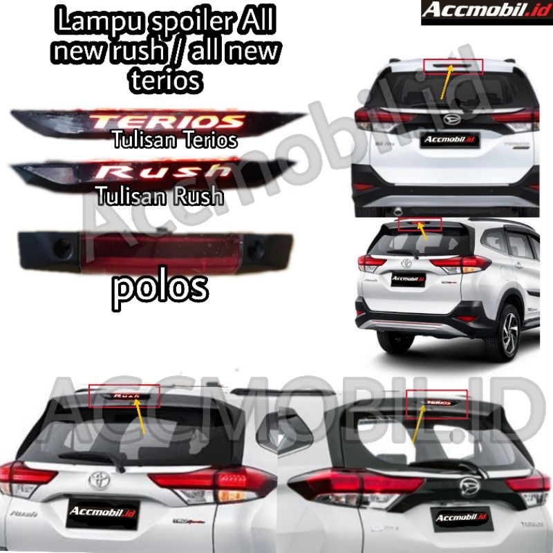 Lampu spoiler all new rush all new terios  x  trd original oem