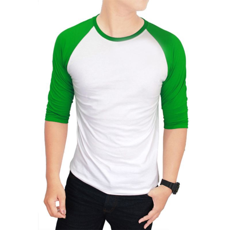 Baju Polos Basic Simple Cowok Raglan Kasual Santai - POL 28