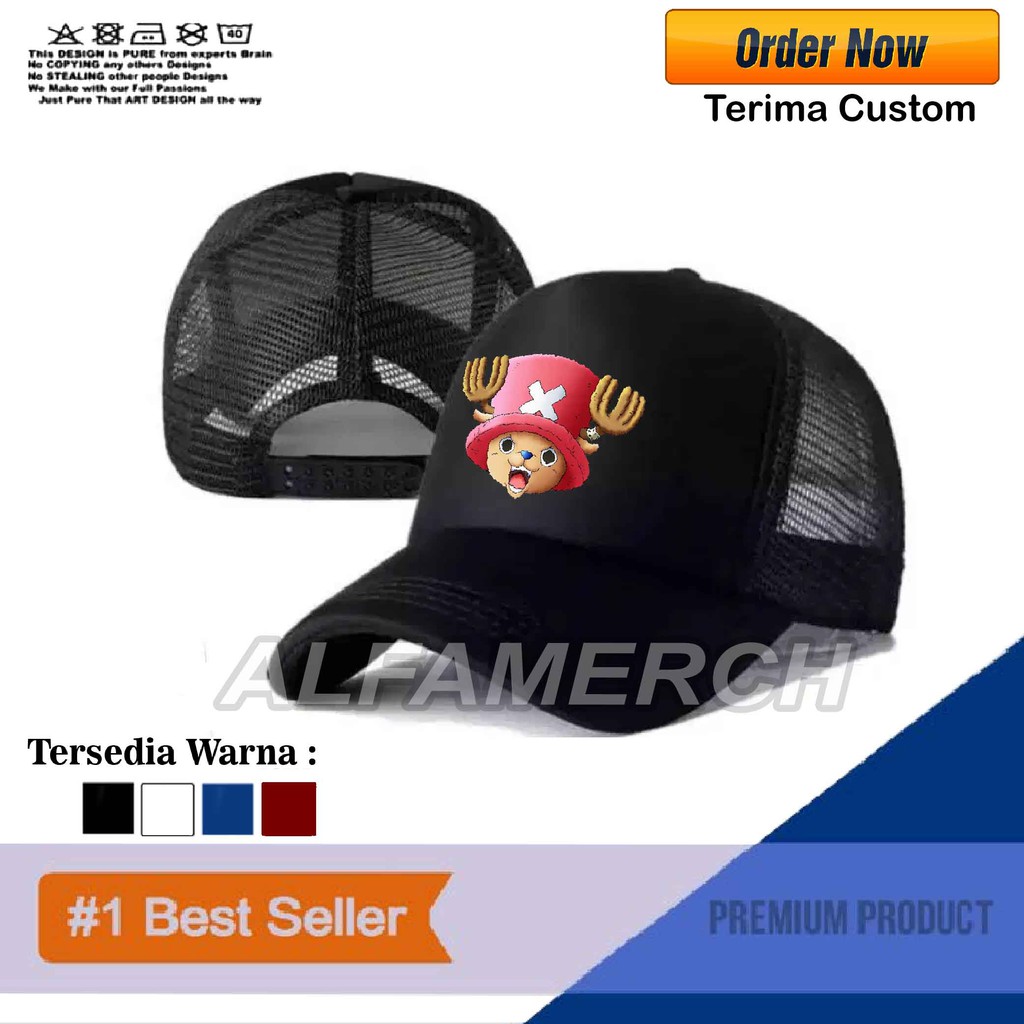 Topi Trucker Topi Jaring CHOPPER ONE PIECE CHOPER Keren Murah Kaos Pria Keren TERLARIS AKS