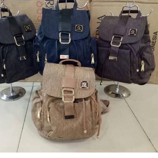 SHOPEE MALL TAS RANSEL JUNFA BAHAN JINS MODEL SERUT KODE 7967-169