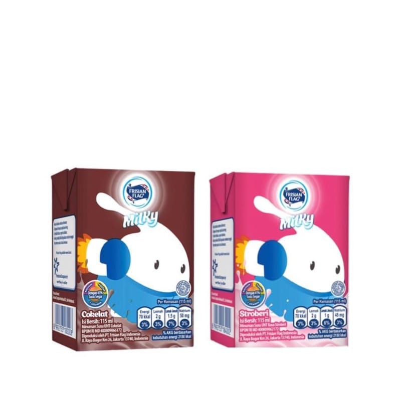 

SUSU FRISIAN FLAG UHT MILKY COKLAT+ STRAWBERRY 115ML