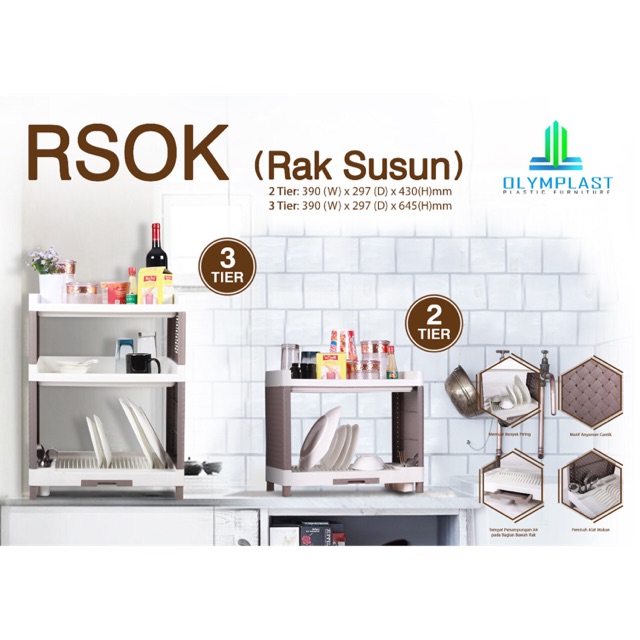 Rak Susun Dapur Olymplast susun 3 RSOK 03