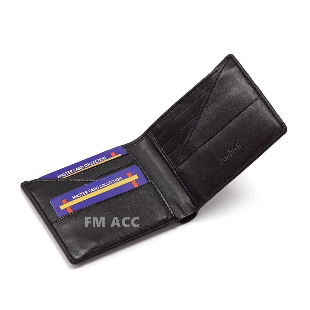 Dompet Pria Casual FREE Dompet Gantungan Kunci Dompet Keren - Dompet Import-HITAM